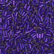 Miyuki Bugles 3mm kralen Silverlined dyed dark violet BGL1-1427